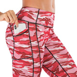 Camouflage Print Yoga Leggings With Pocket