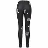 Casual Snowflake Yoga Leggings