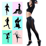 High Waist Side Mesh Heart Booty Yoga Leggings