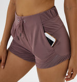 Jersey Yoga Shorts With Pockets