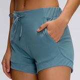 Jersey Yoga Shorts With Pockets