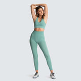 2PC Seamless Yoga Bra + High-Waisted Leggings Set