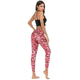 Camouflage Print Yoga Leggings With Pocket