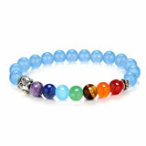Natural Stone Rainbow Buddha Bracelet