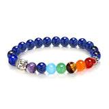 Natural Stone Rainbow Buddha Bracelet