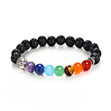 Natural Stone Rainbow Buddha Bracelet