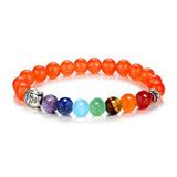 Natural Stone Rainbow Buddha Bracelet