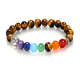 Natural Stone Rainbow Buddha Bracelet